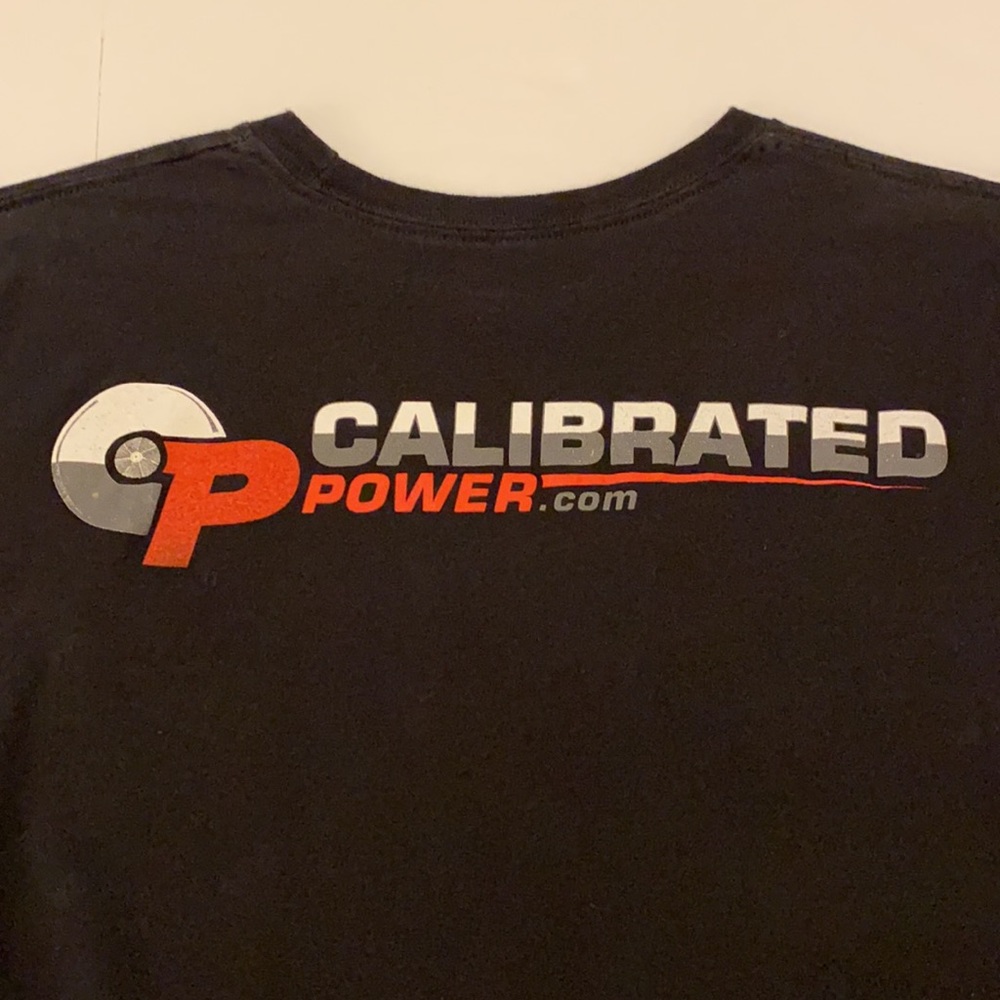 Men’s Graphic Tee Size Large Black CP CALIBRATED POWER Excellent Condition - Picture 4 of 7
